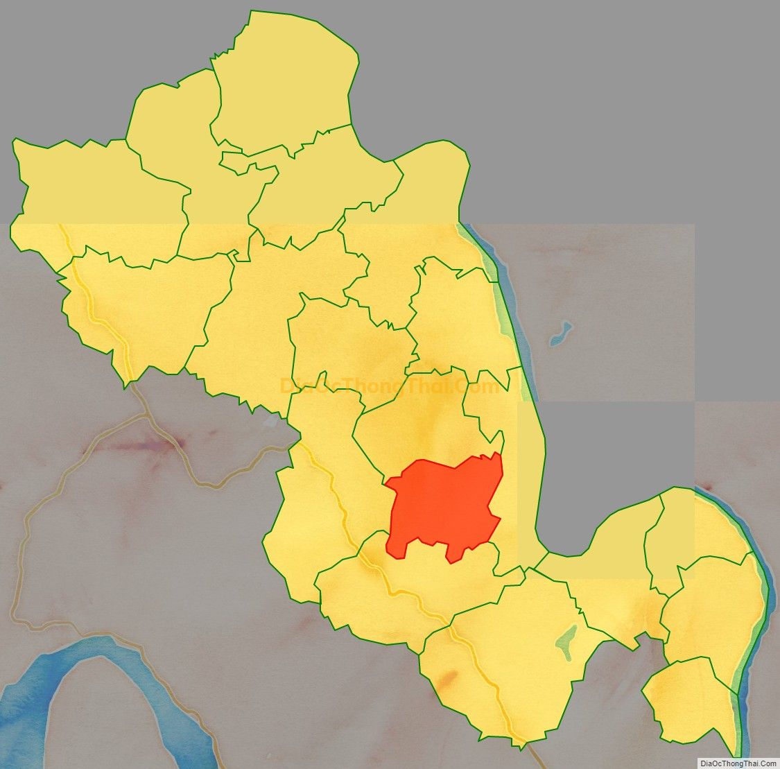 Bản đồ vị trí và địa giới hành chính Xã Phú Nham, huyện Phù Ninh