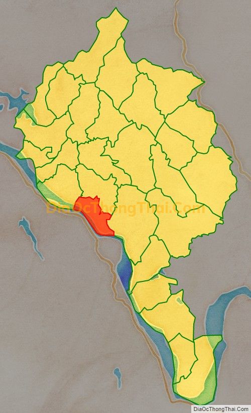 Bản đồ vị trí và địa giới hành chính Xã Hoàng Cương, huyện Thanh Ba