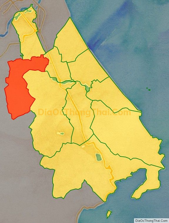 Bản đồ vị trí và địa giới hành chính Xã Hòa Tân Đông, thị xã Đông Hòa