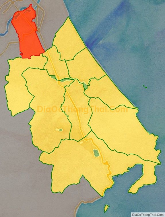 Bản đồ vị trí và địa giới hành chính Xã Hòa Thành, thị xã Đông Hòa