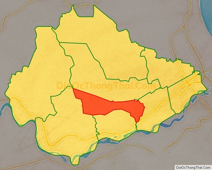 Bản đồ vị trí và địa giới hành chính Xã Hòa Định Đông, huyện Phú Hòa