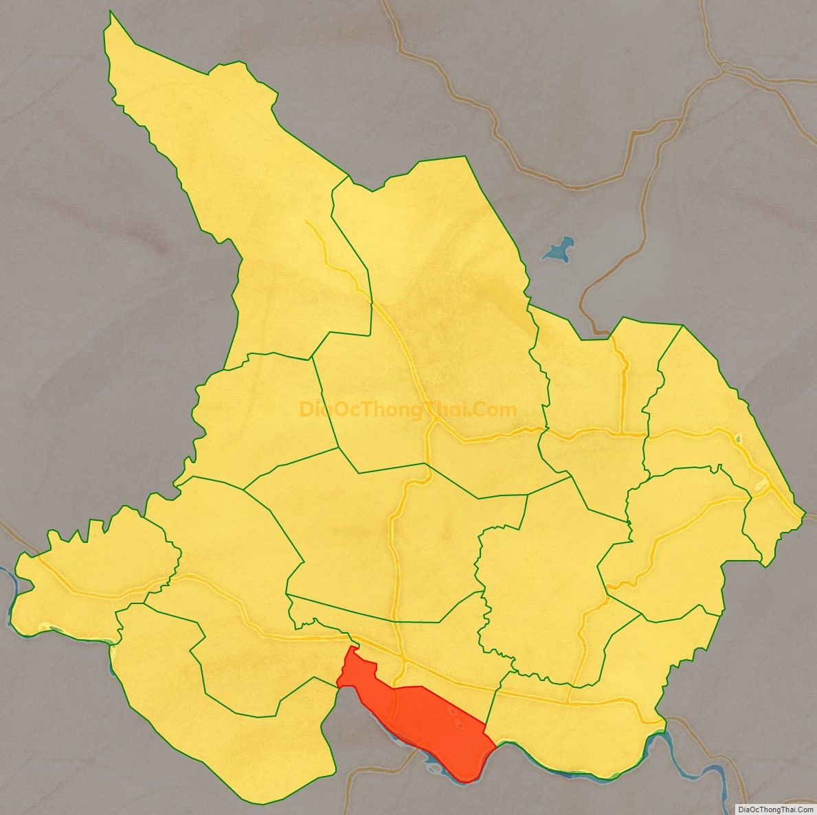 Bản đồ vị trí và địa giới hành chính Thị trấn Củng Sơn, huyện Sơn Hòa