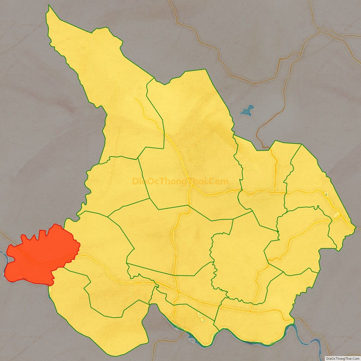 Bản đồ vị trí và địa giới hành chính Xã Krông Pa, huyện Sơn Hòa