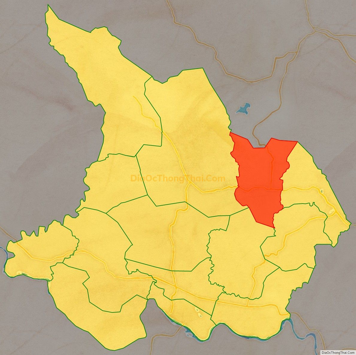 Bản đồ vị trí và địa giới hành chính Xã Sơn Định, huyện Sơn Hòa