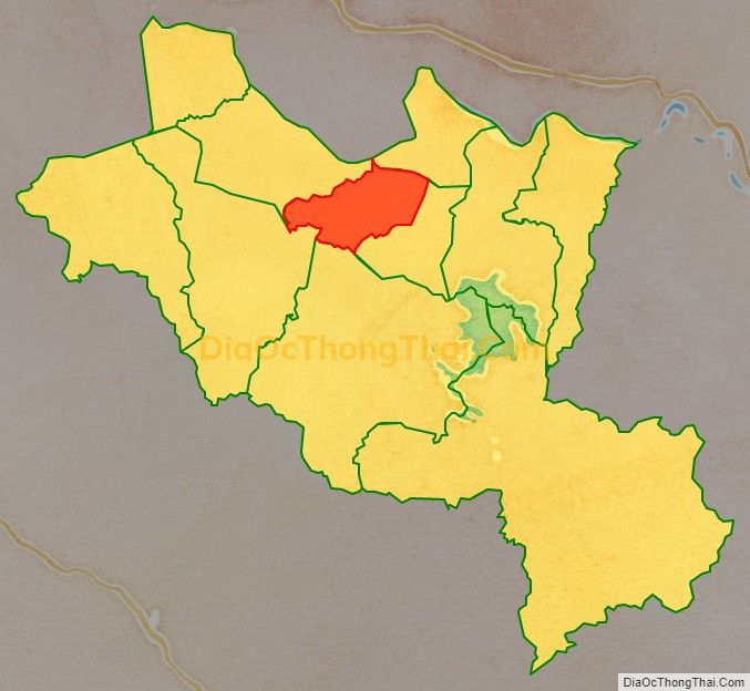 Bản đồ vị trí và địa giới hành chính Thị trấn Hai Riêng, huyện Sông Hinh