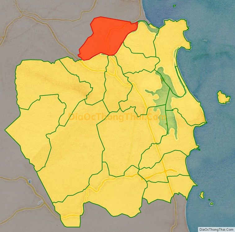 Bản đồ vị trí và địa giới hành chính Xã An Dân, huyện Tuy An