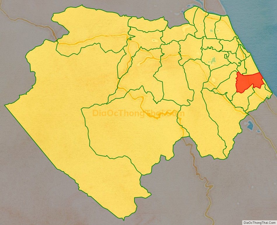 Bản đồ vị trí và địa giới hành chính Xã Đại Trạch, huyện Bố Trạch