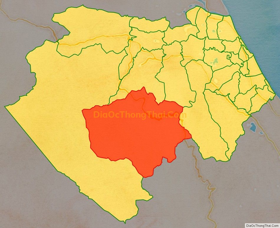 Bản đồ vị trí và địa giới hành chính Xã Tân Trạch, huyện Bố Trạch