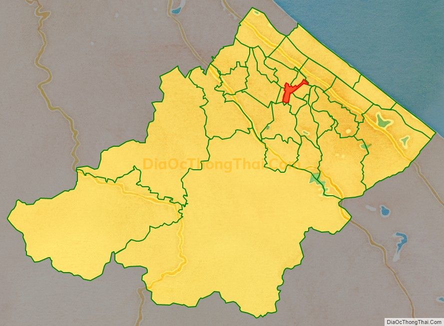Bản đồ vị trí và địa giới hành chính Thị trấn Kiến Giang, huyện Lệ Thủy