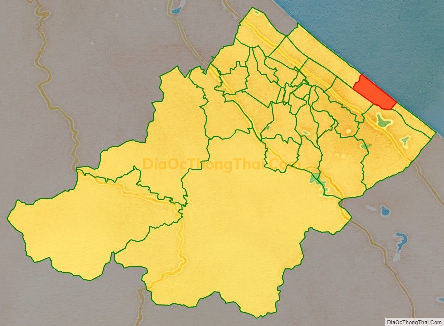 Bản đồ vị trí và địa giới hành chính Xã Ngư Thủy Trung (cũ), huyện Lệ Thủy