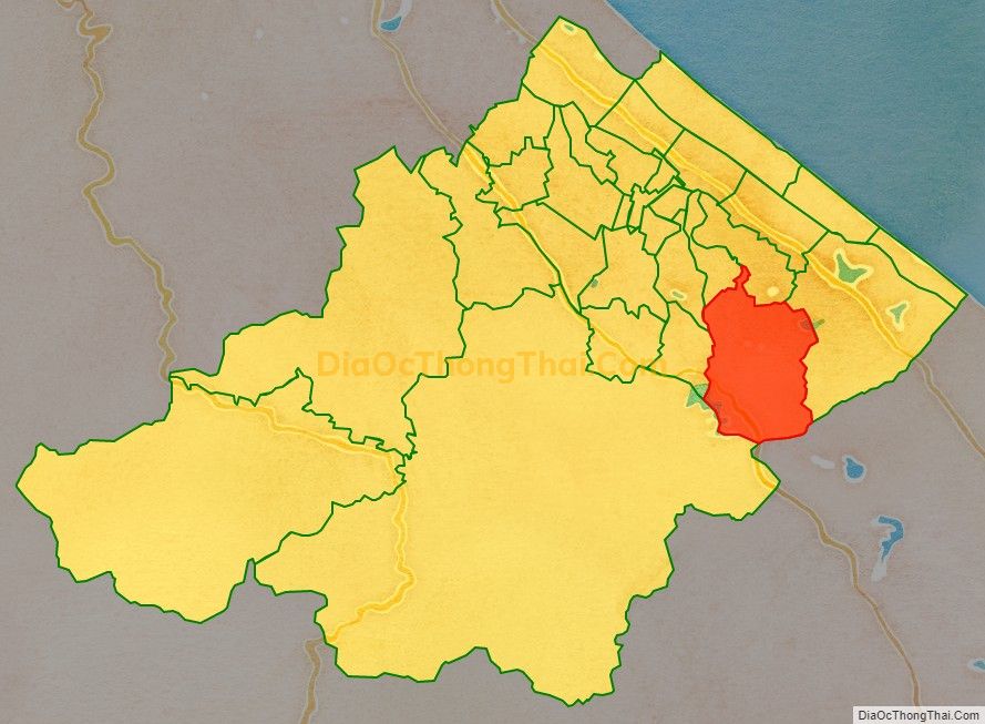Bản đồ vị trí và địa giới hành chính Xã Thái Thủy, huyện Lệ Thủy