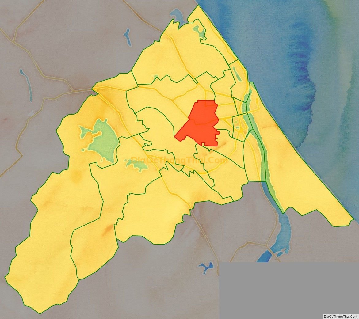 Bản đồ vị trí và địa giới hành chính Phường Nam Lý, TP Đồng Hới