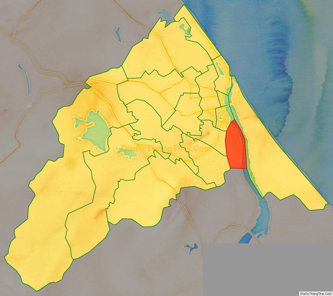 Bản đồ vị trí và địa giới hành chính Phường Phú Hải, TP Đồng Hới