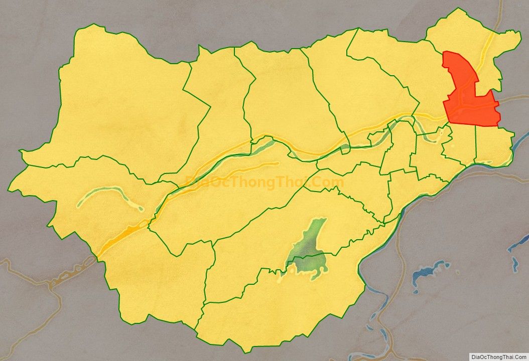 Bản đồ vị trí và địa giới hành chính Thị trấn Ái Nghĩa, huyện Đại Lộc