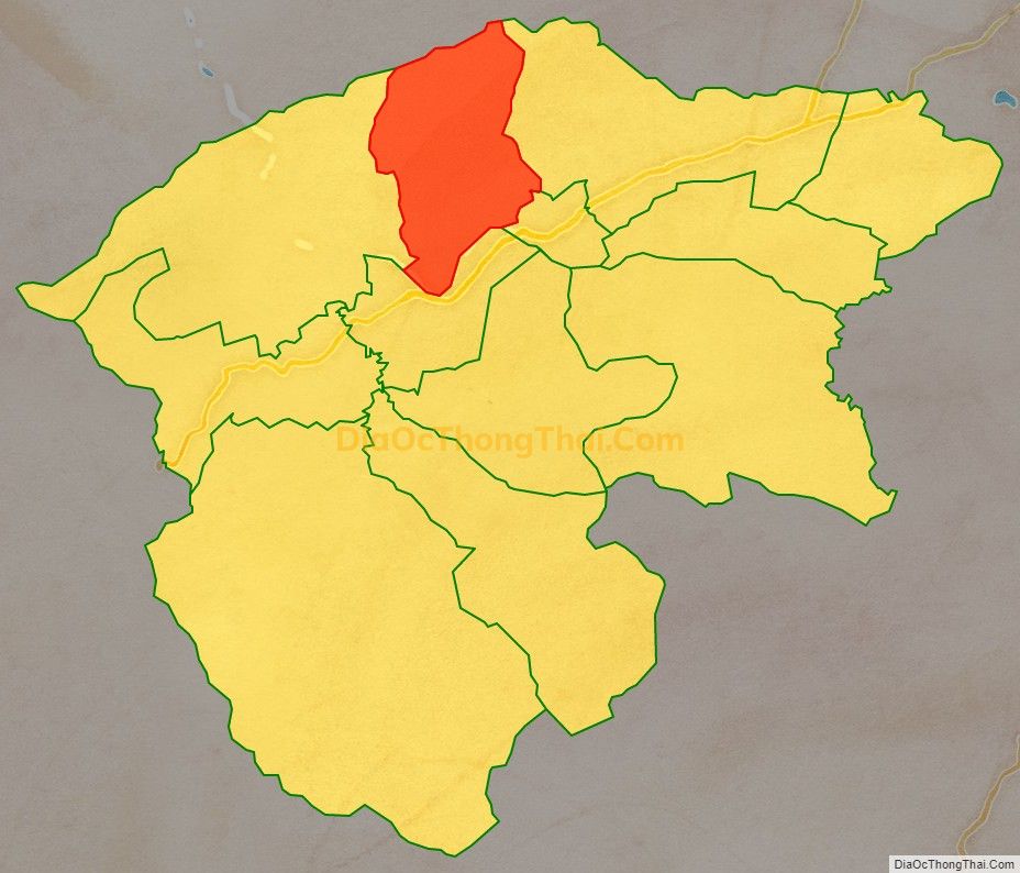 Bản đồ vị trí và địa giới hành chính Xã Hiệp Thuận, huyện Hiệp Đức