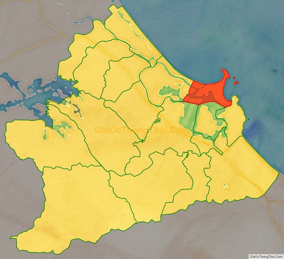 Bản đồ vị trí và địa giới hành chính Xã Tam Hải, huyện Núi Thành