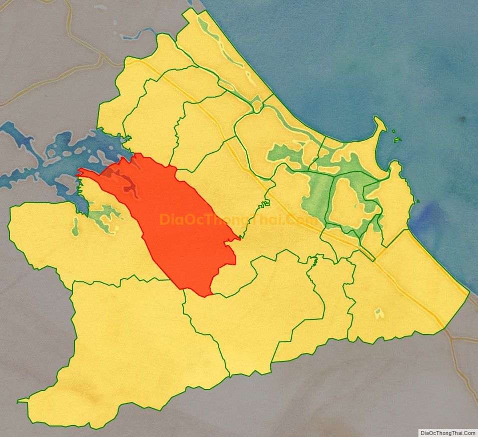 Bản đồ vị trí và địa giới hành chính Xã Tam Thạnh, huyện Núi Thành