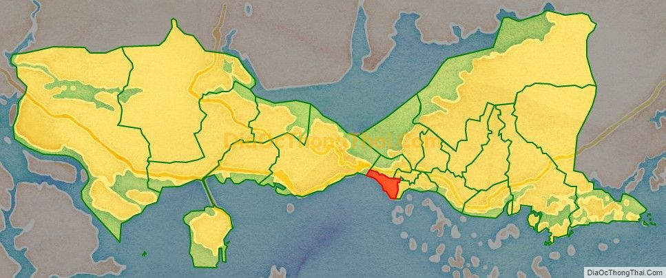 Bản đồ vị trí và địa giới hành chính Phường Hồng Gai, TP Hạ Long