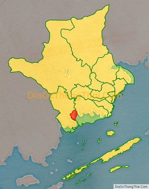 Bản đồ vị trí và địa giới hành chính Xã Tiến Tới (cũ), huyện Hải Hà