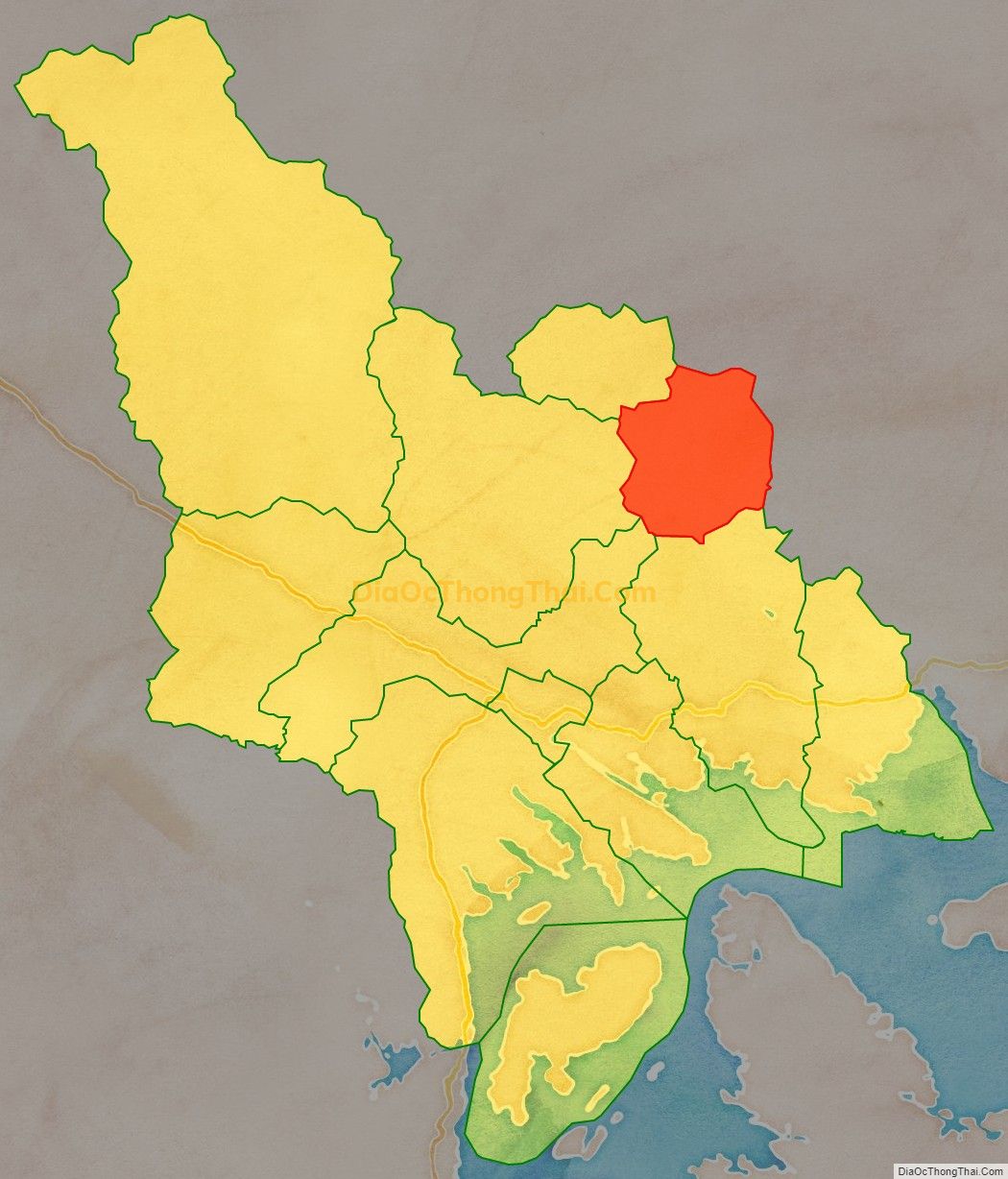 Bản đồ vị trí và địa giới hành chính Xã Đại Dực, huyện Tiên Yên