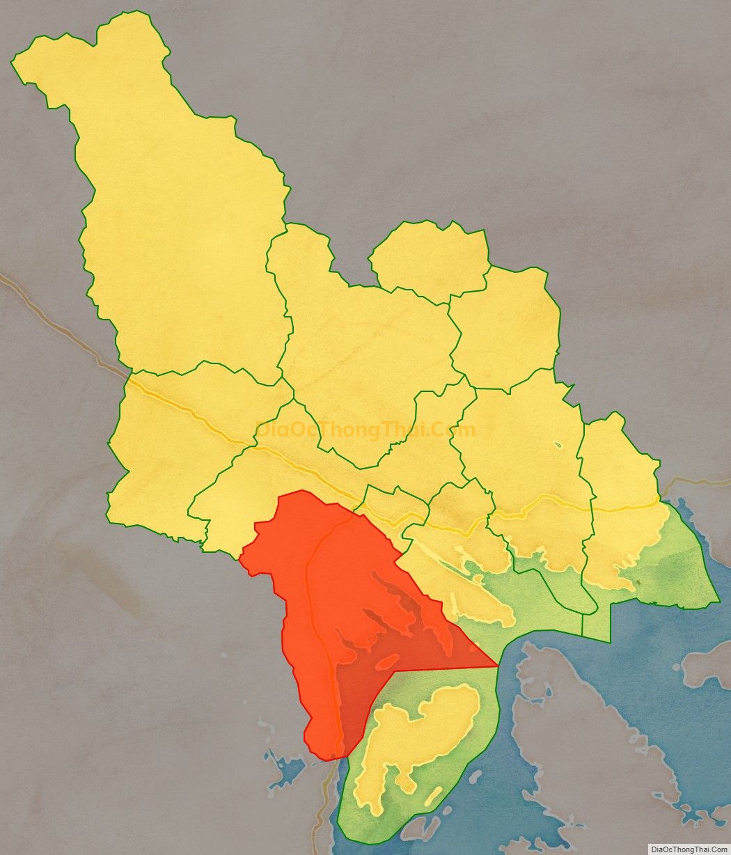 Bản đồ vị trí và địa giới hành chính Xã Hải Lạng, huyện Tiên Yên