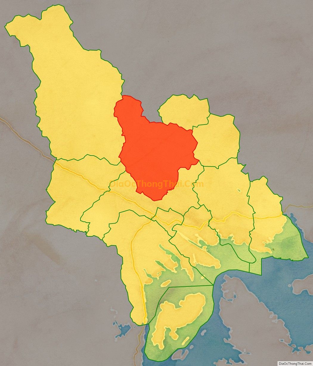 Bản đồ vị trí và địa giới hành chính Xã Phong Dụ, huyện Tiên Yên