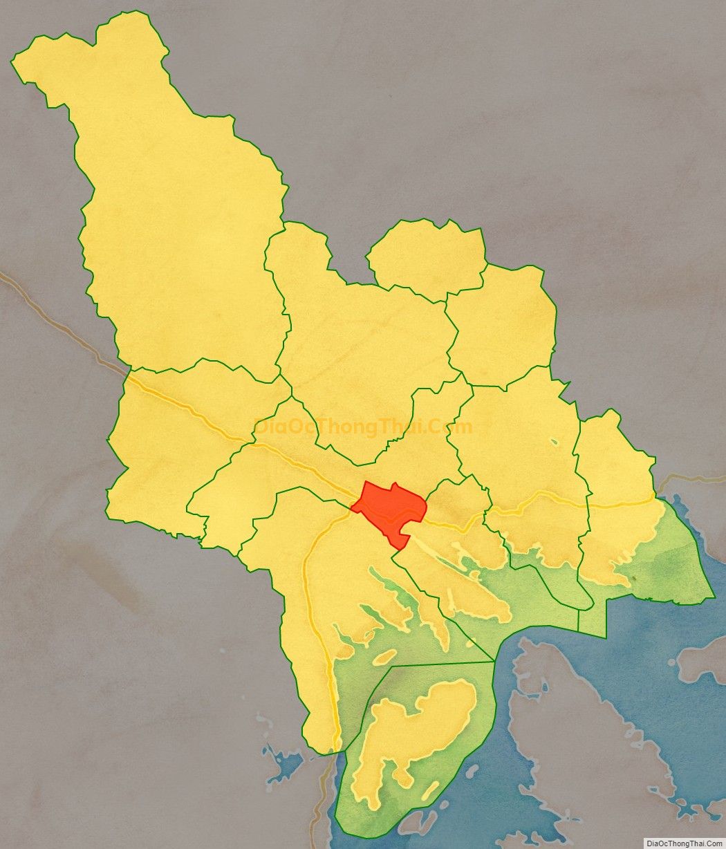 Bản đồ vị trí và địa giới hành chính Thị trấn Tiên Yên, huyện Tiên Yên