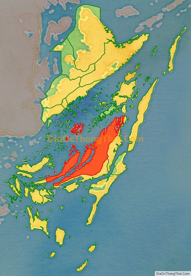 Bản đồ vị trí và địa giới hành chính Xã Bản Sen, huyện Vân Đồn