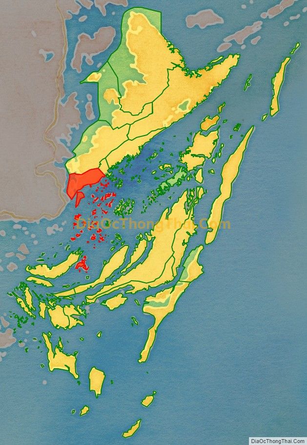 Bản đồ vị trí và địa giới hành chính Xã Ðông Xá, huyện Vân Đồn