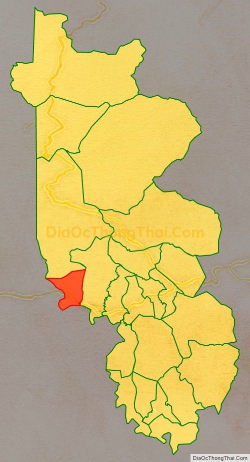 Bản đồ vị trí và địa giới hành chính Thị trấn Lao Bảo, huyện Hướng Hóa