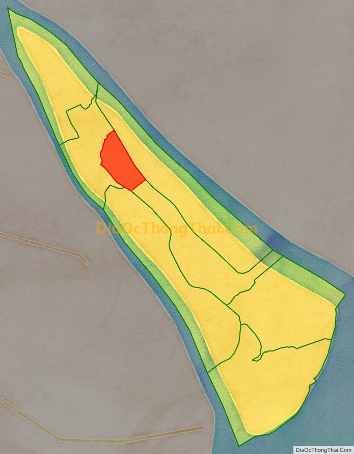 Bản đồ vị trí và địa giới hành chính Thị trấn Cù Lao Dung, huyện Cù Lao Dung
