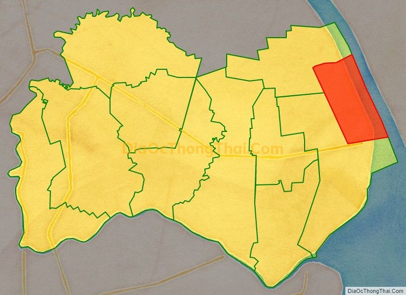 Bản đồ vị trí và địa giới hành chính Thị trấn Trần Đề, huyện Trần Đề