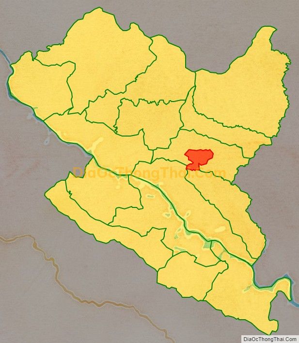 Bản đồ vị trí và địa giới hành chính Thị trấn Bắc Yên, huyện Bắc Yên