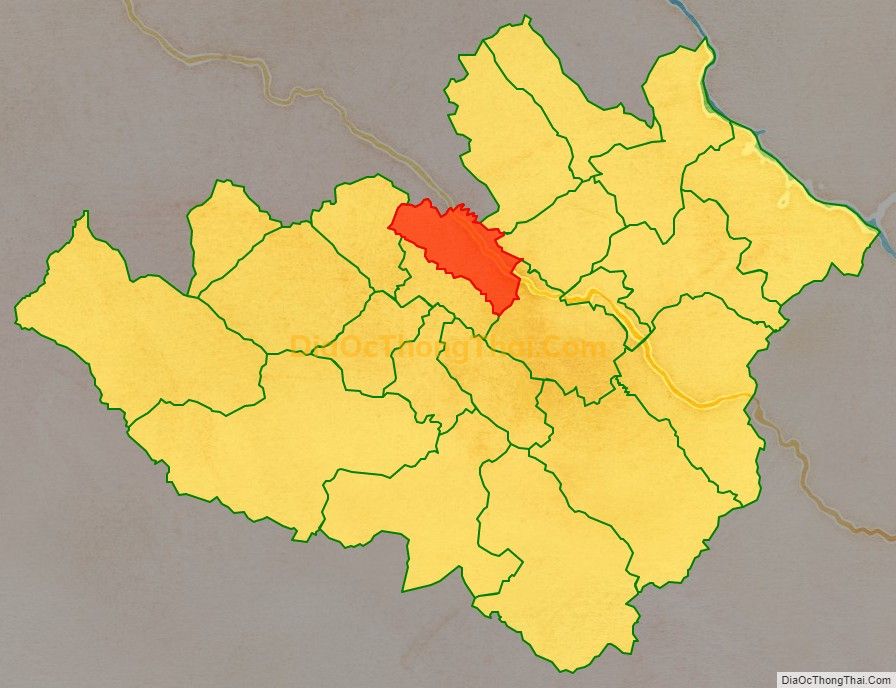 Bản đồ vị trí và địa giới hành chính Xã Chiềng Mung, huyện Mai Sơn