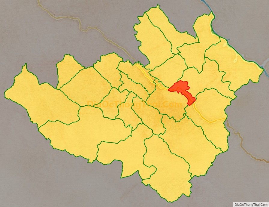 Bản đồ vị trí và địa giới hành chính Thị trấn Hát Lót, huyện Mai Sơn