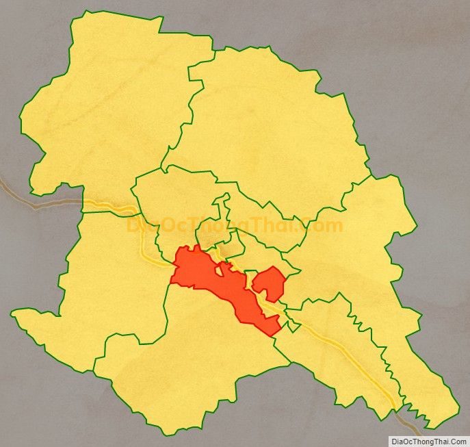 Bản đồ vị trí và địa giới hành chính Phường Chiềng Cơi, thành phố Sơn La