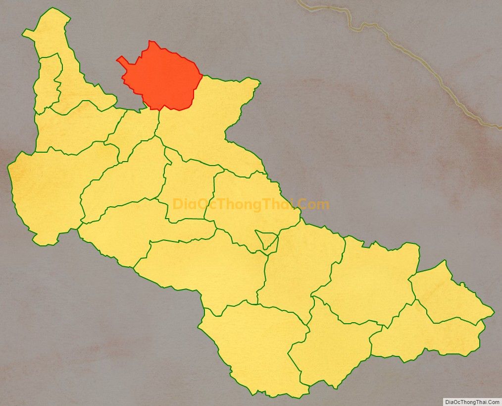 Bản đồ vị trí và địa giới hành chính Xã Chiềng Phung, huyện Sông Mã
