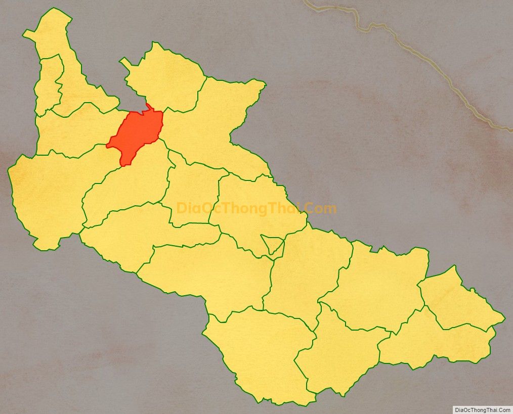 Bản đồ vị trí và địa giới hành chính Xã Mường Lầm, huyện Sông Mã