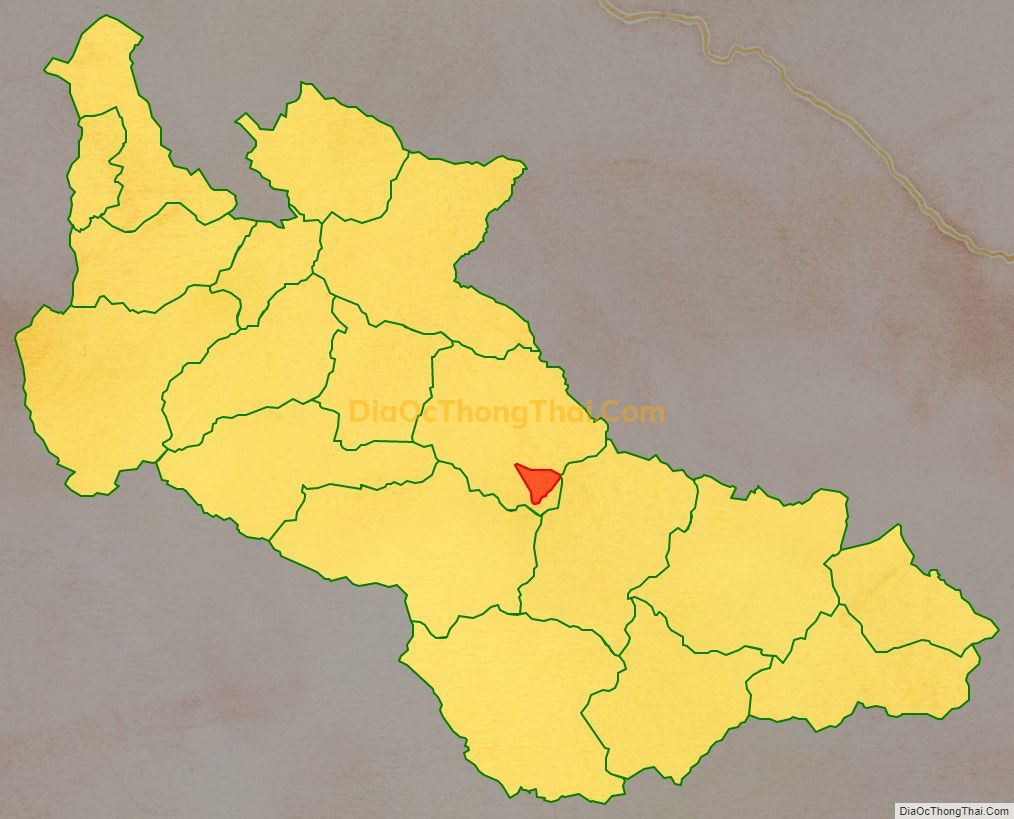 Bản đồ vị trí và địa giới hành chính Thị trấn Sông Mã, huyện Sông Mã
