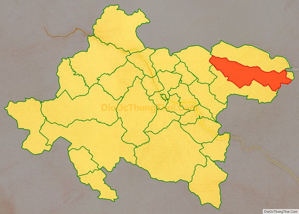 Bản đồ vị trí và địa giới hành chính Xã Mường Khiêng, huyện Thuận Châu