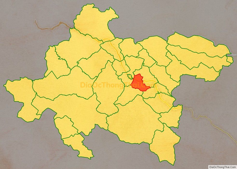 Bản đồ vị trí và địa giới hành chính Xã Thôm Mòn, huyện Thuận Châu