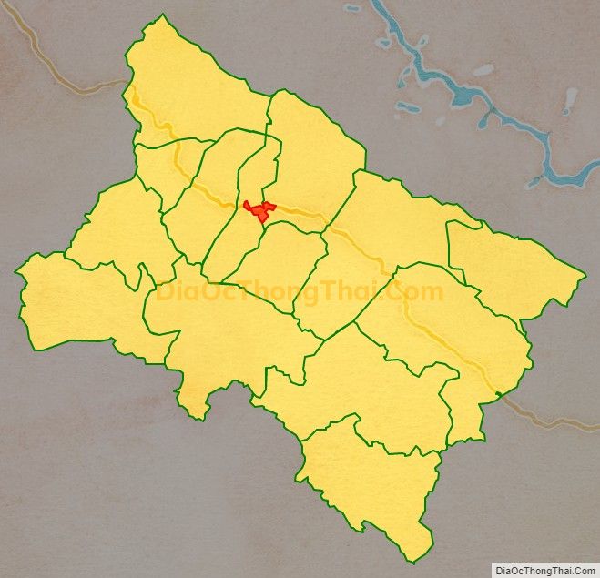 Bản đồ vị trí và địa giới hành chính Thị trấn Yên Châu, huyện Yên Châu