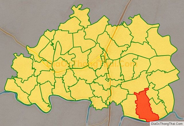 Bản đồ vị trí và địa giới hành chính Xã Đông Á, huyện Đông Hưng