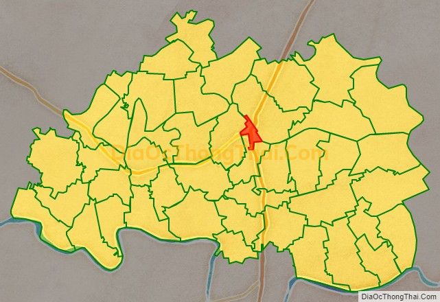 Bản đồ vị trí và địa giới hành chính Thị trấn Đông Hưng, huyện Đông Hưng