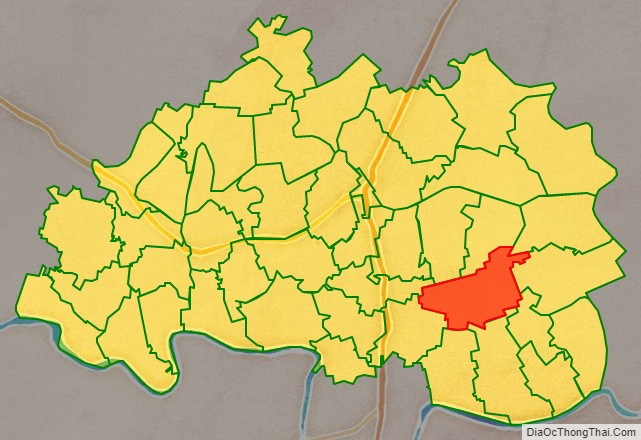Bản đồ vị trí và địa giới hành chính Xã Đông Vinh, huyện Đông Hưng
