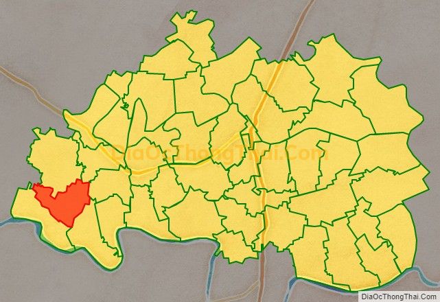 Bản đồ vị trí và địa giới hành chính Xã Hồng Châu (cũ), huyện Đông Hưng