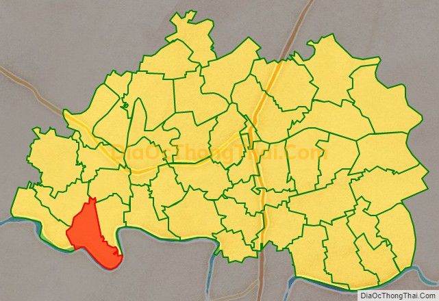 Bản đồ vị trí và địa giới hành chính Xã Hồng Giang, huyện Đông Hưng