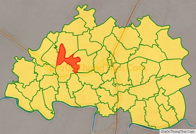 Bản đồ vị trí và địa giới hành chính Xã Hợp Tiến, huyện Đông Hưng
