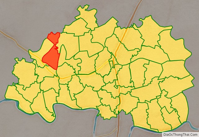 Bản đồ vị trí và địa giới hành chính Xã Lô Giang, huyện Đông Hưng