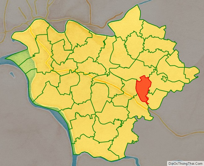 Bản đồ vị trí và địa giới hành chính Xã Hòa Bình, huyện Hưng Hà